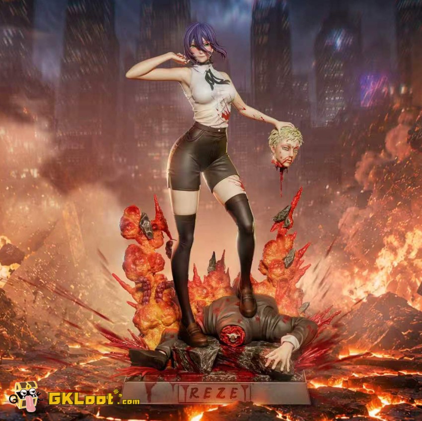 Red Studio Chainsaw Man Reze Statue - View 1 Red Studio Chainsaw Man Reze Statue - View 1