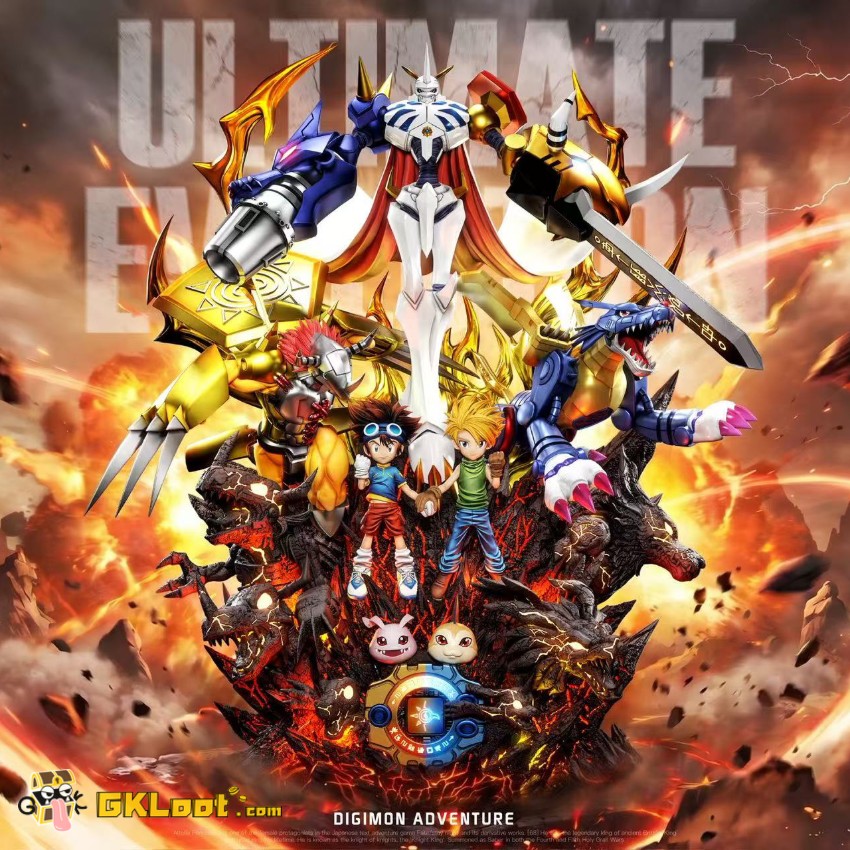 Lue Ying & Demons Studio Digimon Omnimon Statue w/ LED - View 1 Lue Ying & Demons Studio Digimon Omnimon Statue w/ LED - View 1