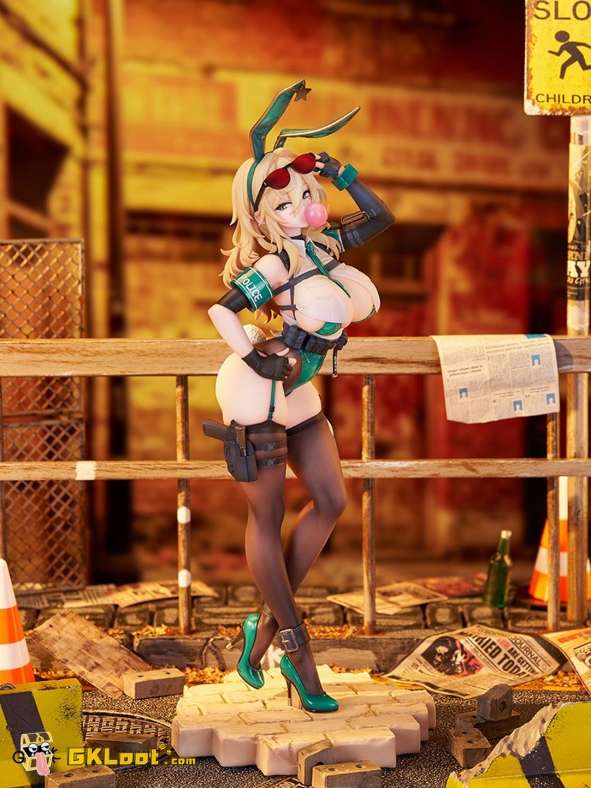 Luminous Box Studio Original Bunny Cops Statue - View 10 Luminous Box Studio Original Bunny Cops Statue - View 10