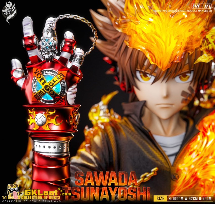 Lue Ying Studio Katekyo Hitman Reborn Tsunayoshi Sawada Bust Statue w/ LED - View 9 Lue Ying Studio Katekyo Hitman Reborn Tsunayoshi Sawada Bust Statue w/ LED - View 9