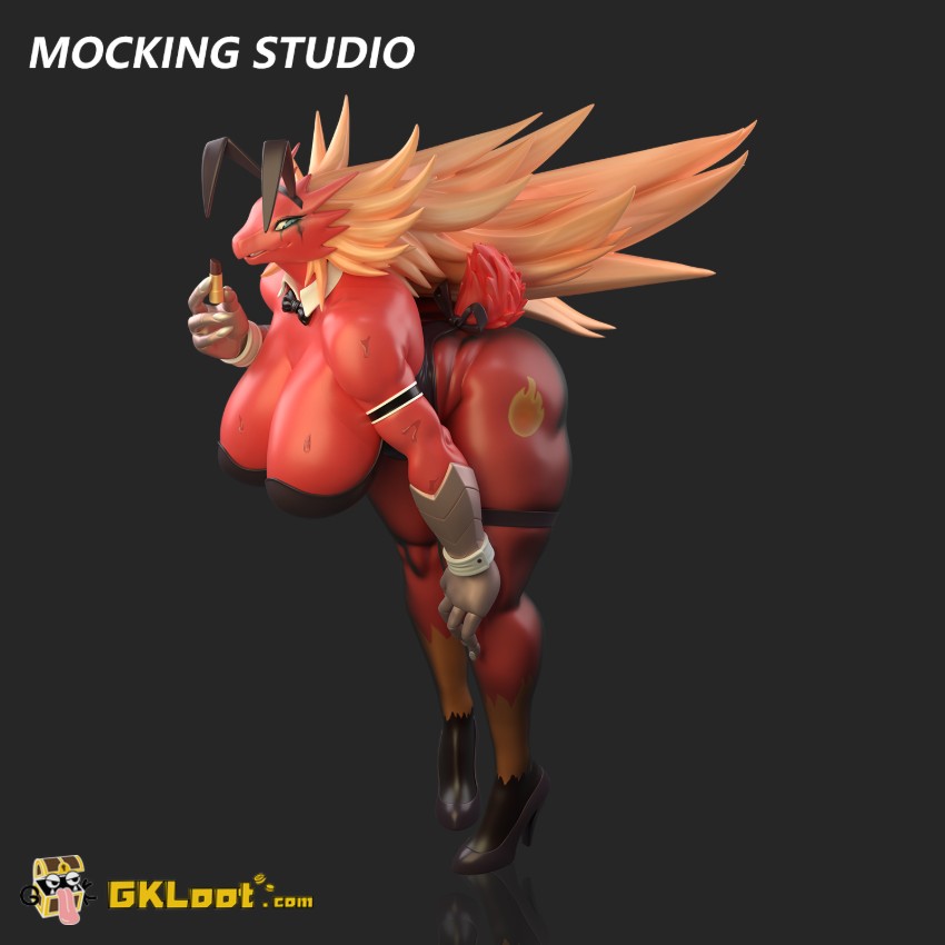 Mocking Studio Pokémon Blaziken Statue - View 9 Mocking Studio Pokémon Blaziken Statue - View 9