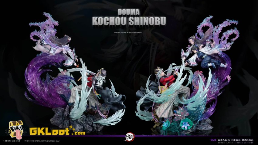 Shang Xian Studio Demon Slayer Kochou Shinobu vs Doma Statue - View 5 Shang Xian Studio Demon Slayer Kochou Shinobu vs Doma Statue - View 5