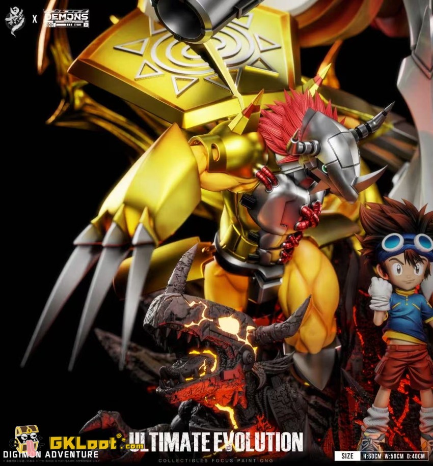 Lue Ying & Demons Studio Digimon Omnimon Statue w/ LED - View 5 Lue Ying & Demons Studio Digimon Omnimon Statue w/ LED - View 5