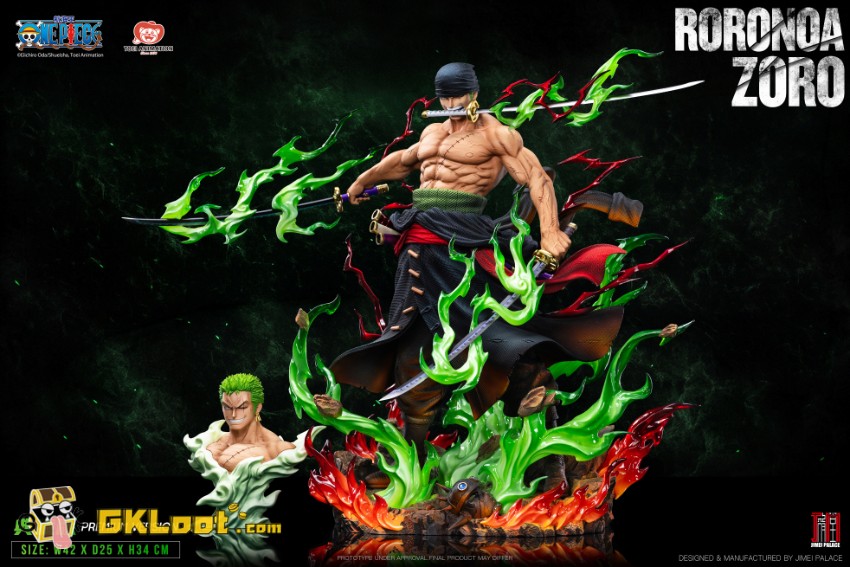 Toei Animation Studio 1/6 One Piece Licensed Roronoa Zoro Statue - View 3 Toei Animation Studio 1/6 One Piece Licensed Roronoa Zoro Statue - View 3
