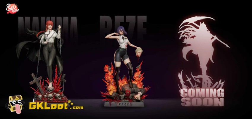 Red Studio Chainsaw Man Reze Statue - View 8 Red Studio Chainsaw Man Reze Statue - View 8