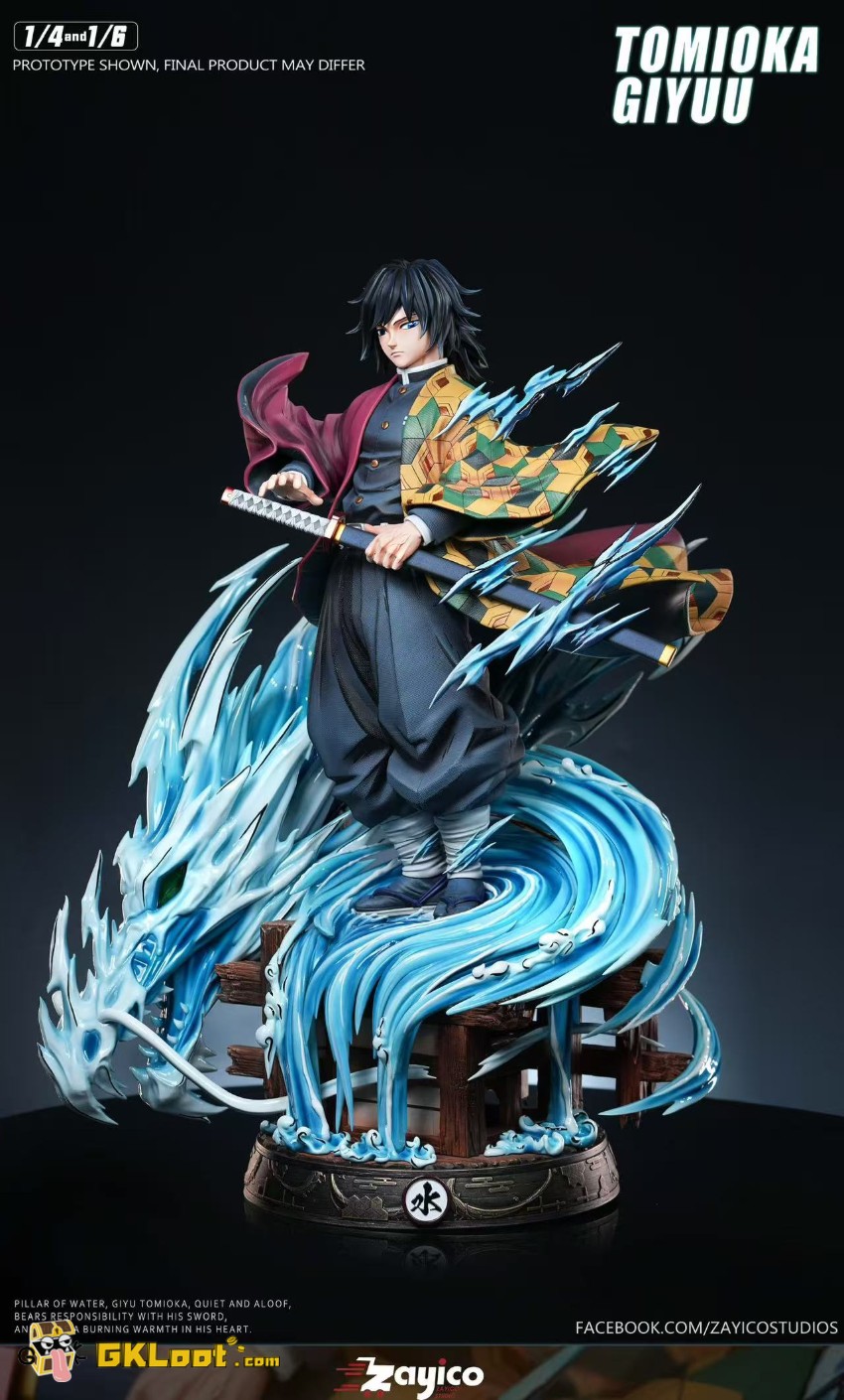 Zayico Studio Demon Slayer Tomioka Giyuu Statue w/ LED - View 3 Zayico Studio Demon Slayer Tomioka Giyuu Statue w/ LED - View 3