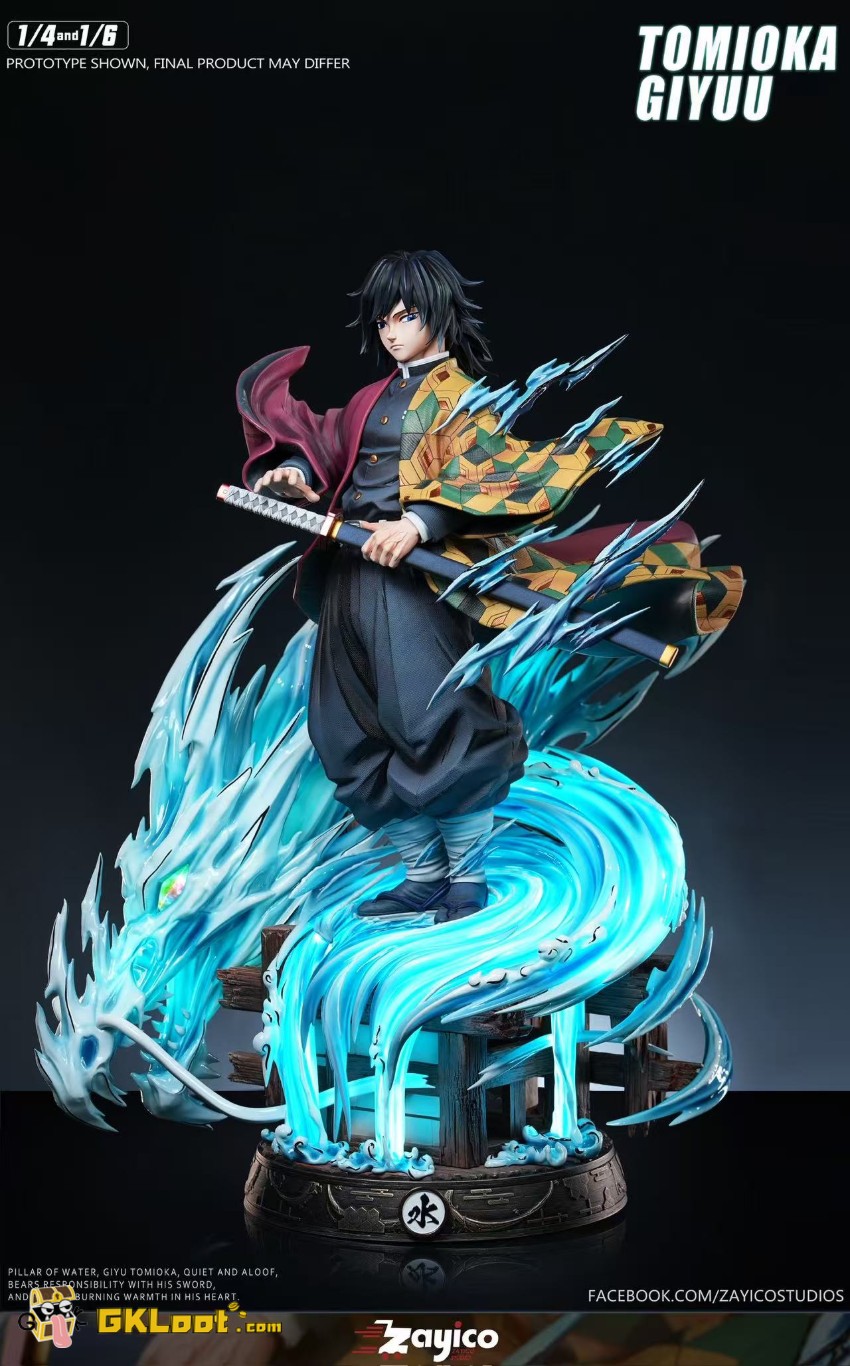 Zayico Studio Demon Slayer Tomioka Giyuu Statue w/ LED - View 5 Zayico Studio Demon Slayer Tomioka Giyuu Statue w/ LED - View 5