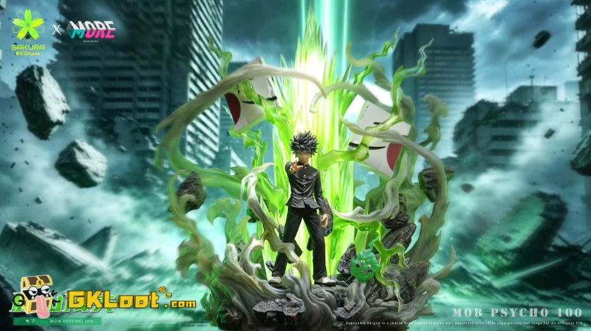 Sakura & More Studio Mob Psycho 100 Kageyama Shigeo Statue w/ LED - View 3 Sakura & More Studio Mob Psycho 100 Kageyama Shigeo Statue w/ LED - View 3