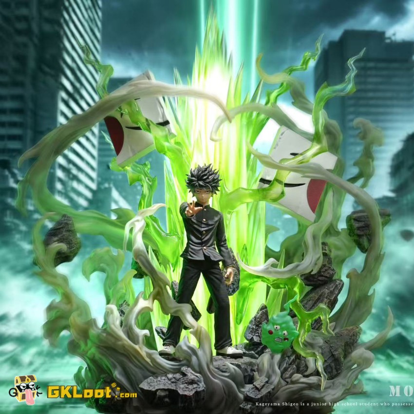Sakura & More Studio Mob Psycho 100 Kageyama Shigeo Statue w/ LED - View 1 Sakura & More Studio Mob Psycho 100 Kageyama Shigeo Statue w/ LED - View 1