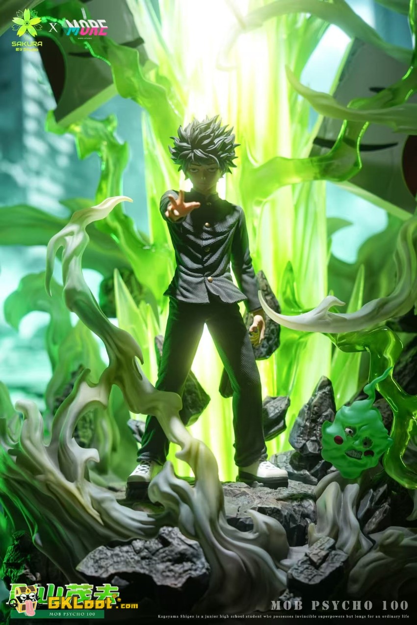 Sakura & More Studio Mob Psycho 100 Kageyama Shigeo Statue w/ LED - View 10 Sakura & More Studio Mob Psycho 100 Kageyama Shigeo Statue w/ LED - View 10