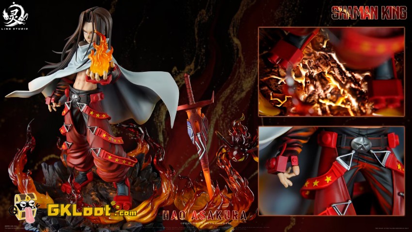 Ling Studio 1/6 Shaman King Hao Asakura Statue w/ LED - View 4 Ling Studio 1/6 Shaman King Hao Asakura Statue w/ LED - View 4