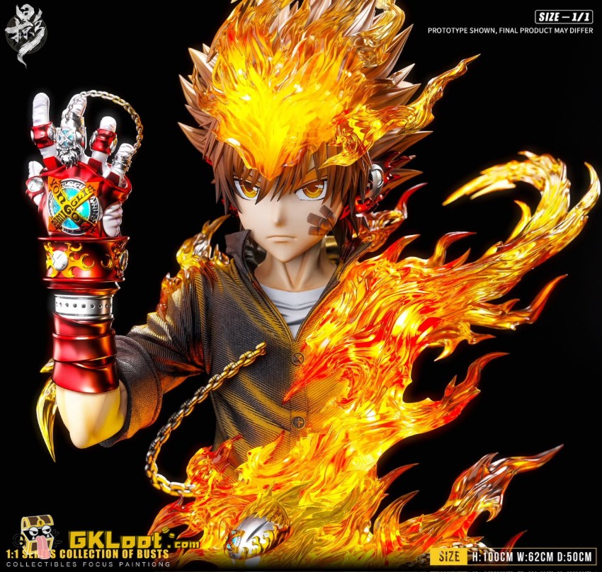 Lue Ying Studio Katekyo Hitman Reborn Tsunayoshi Sawada Bust Statue w/ LED - View 7 Lue Ying Studio Katekyo Hitman Reborn Tsunayoshi Sawada Bust Statue w/ LED - View 7