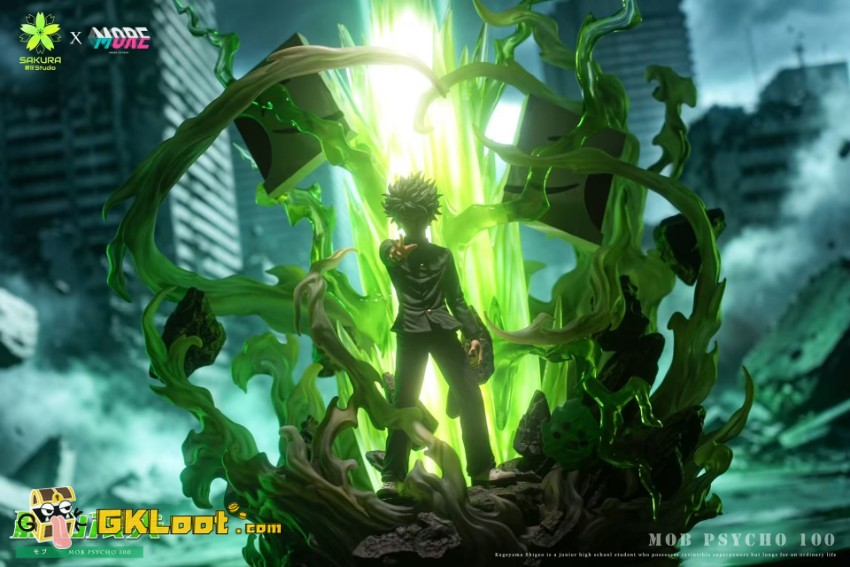 Sakura & More Studio Mob Psycho 100 Kageyama Shigeo Statue w/ LED - View 7 Sakura & More Studio Mob Psycho 100 Kageyama Shigeo Statue w/ LED - View 7
