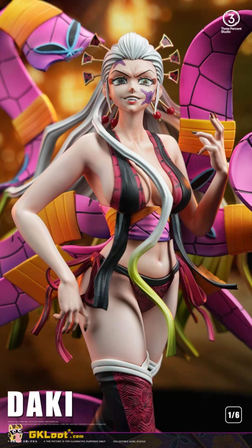 Three Percent Studio 1/6 Demon Slayer Daki Statue w/ LED - View 5 Three Percent Studio 1/6 Demon Slayer Daki Statue w/ LED - View 5