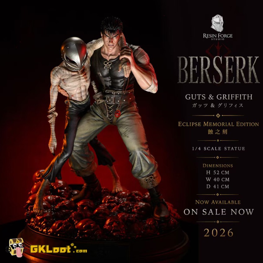 Resin Forge Studio 1/4 Berserk Griffith & Guts Statue - View 1 Resin Forge Studio 1/4 Berserk Griffith & Guts Statue - View 1