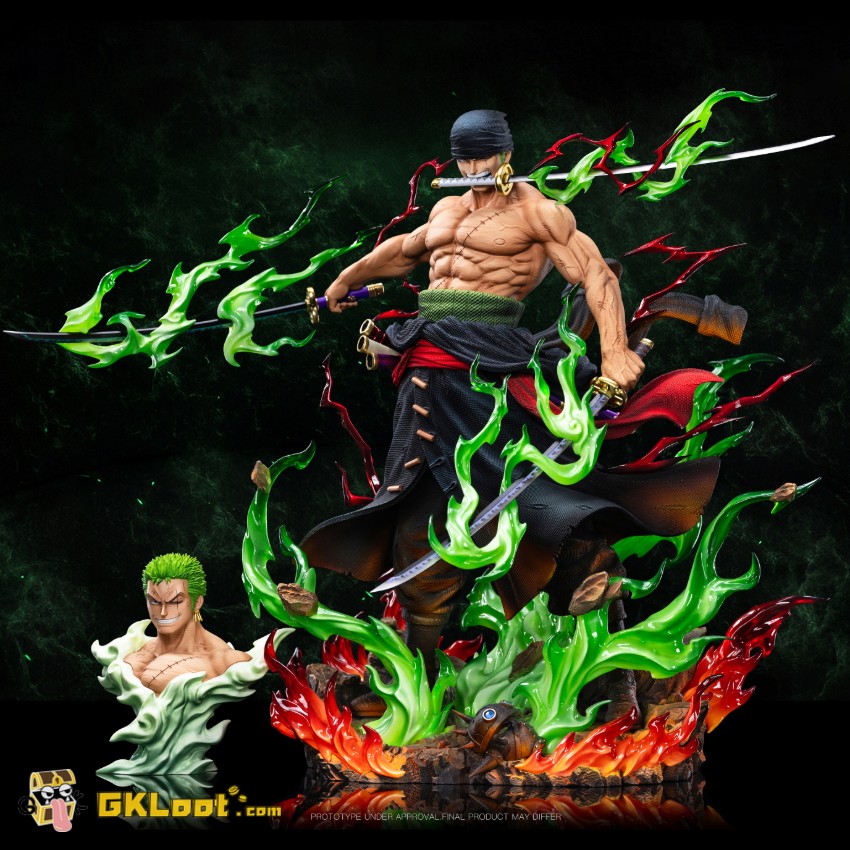 Toei Animation Studio 1/6 One Piece Licensed Roronoa Zoro Statue - View 1 Toei Animation Studio 1/6 One Piece Licensed Roronoa Zoro Statue - View 1