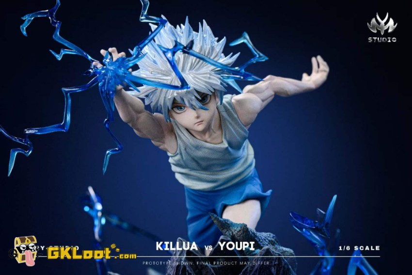 Mu Yao Studio 1/6 Hunter × Hunter Killua Zoldyck VS Menthuthuyoupi Statue - View 9 Mu Yao Studio 1/6 Hunter × Hunter Killua Zoldyck VS Menthuthuyoupi Statue - View 9
