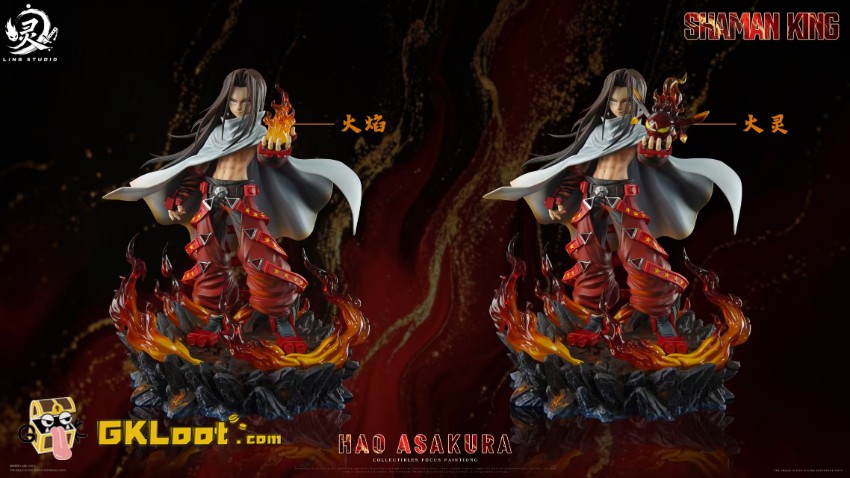 Ling Studio 1/6 Shaman King Hao Asakura Statue w/ LED - View 6 Ling Studio 1/6 Shaman King Hao Asakura Statue w/ LED - View 6