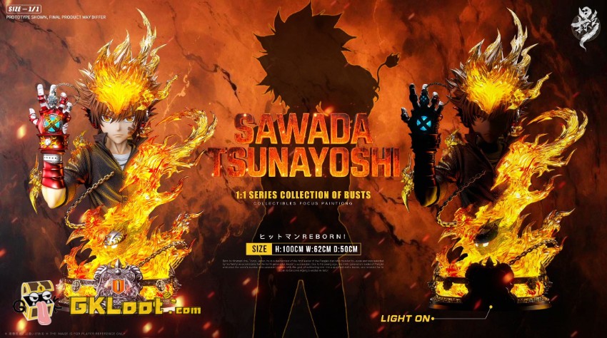 Lue Ying Studio Katekyo Hitman Reborn Tsunayoshi Sawada Bust Statue w/ LED - View 4 Lue Ying Studio Katekyo Hitman Reborn Tsunayoshi Sawada Bust Statue w/ LED - View 4