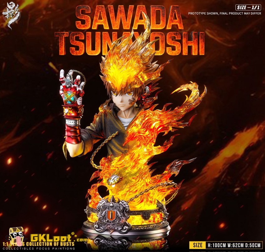 Lue Ying Studio Katekyo Hitman Reborn Tsunayoshi Sawada Bust Statue w/ LED - View 6 Lue Ying Studio Katekyo Hitman Reborn Tsunayoshi Sawada Bust Statue w/ LED - View 6