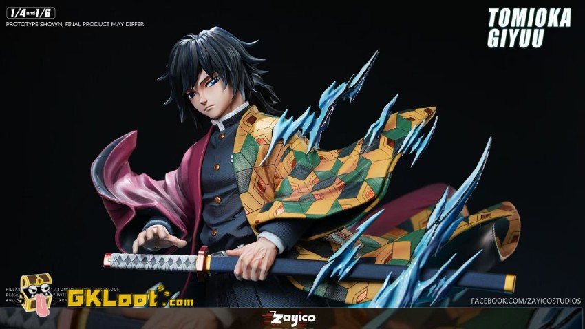 Zayico Studio Demon Slayer Tomioka Giyuu Statue w/ LED - View 8 Zayico Studio Demon Slayer Tomioka Giyuu Statue w/ LED - View 8