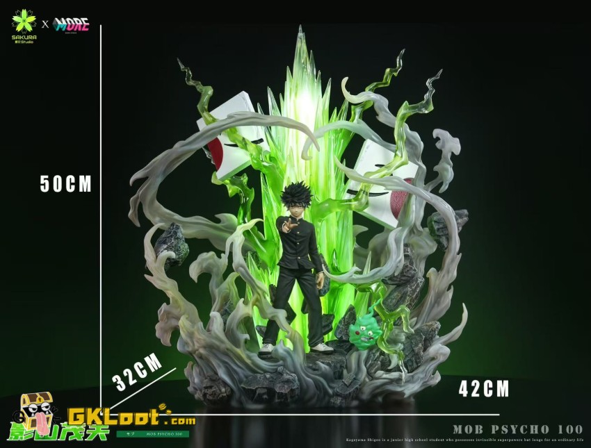 Sakura & More Studio Mob Psycho 100 Kageyama Shigeo Statue w/ LED - View 11 Sakura & More Studio Mob Psycho 100 Kageyama Shigeo Statue w/ LED - View 11