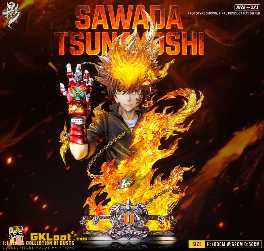 Lue Ying Studio Katekyo Hitman Reborn Tsunayoshi Sawada Bust Statue w/ LED - View 5 Lue Ying Studio Katekyo Hitman Reborn Tsunayoshi Sawada Bust Statue w/ LED - View 5