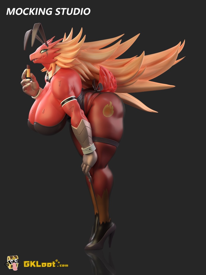 Mocking Studio Pokémon Blaziken Statue - View 2 Mocking Studio Pokémon Blaziken Statue - View 2