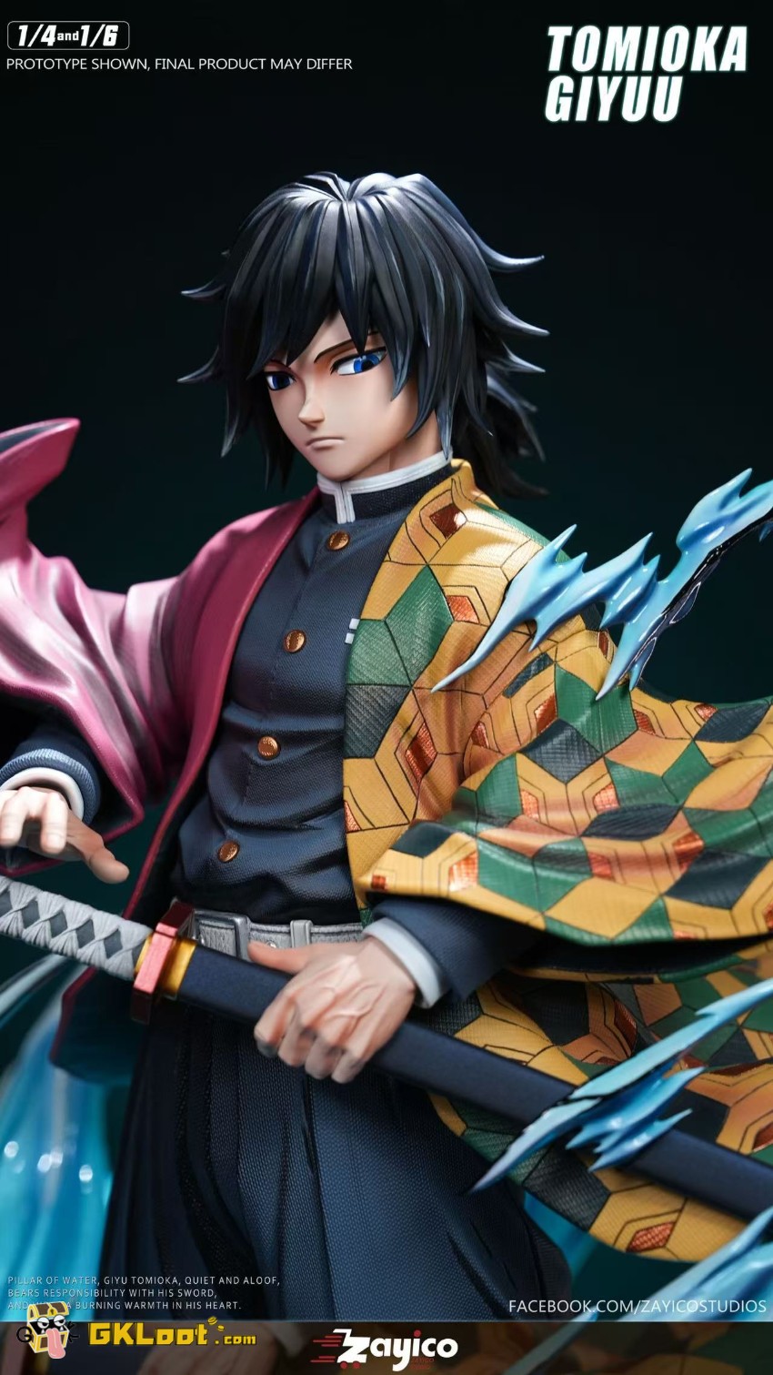 Zayico Studio Demon Slayer Tomioka Giyuu Statue w/ LED - View 9 Zayico Studio Demon Slayer Tomioka Giyuu Statue w/ LED - View 9
