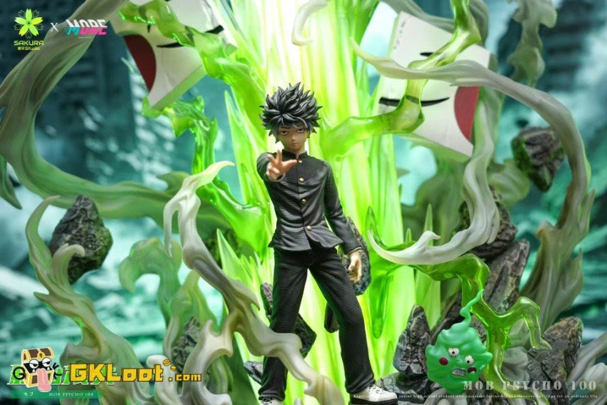 Sakura & More Studio Mob Psycho 100 Kageyama Shigeo Statue w/ LED - View 6 Sakura & More Studio Mob Psycho 100 Kageyama Shigeo Statue w/ LED - View 6