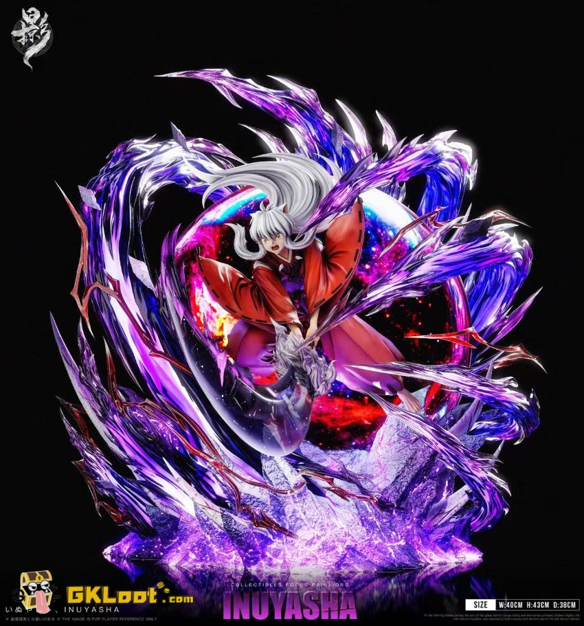 Lue Ying Studio Inuyasha Inuyasha Statue w/ LED - View 3 Lue Ying Studio Inuyasha Inuyasha Statue w/ LED - View 3
