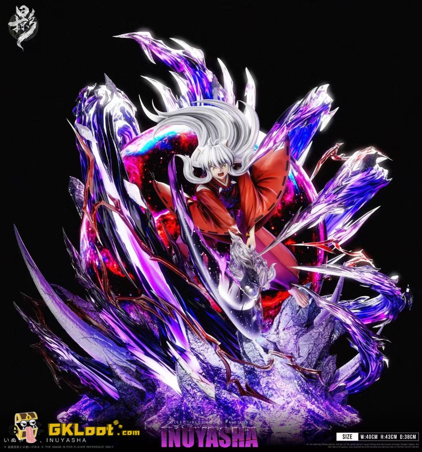 Lue Ying Studio Inuyasha Inuyasha Statue w/ LED - View 4 Lue Ying Studio Inuyasha Inuyasha Statue w/ LED - View 4