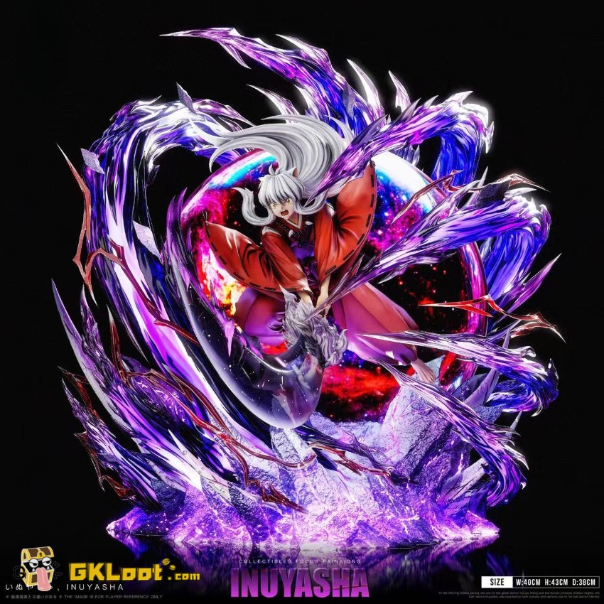 Lue Ying Studio Inuyasha Inuyasha Statue w/ LED - View 1 Lue Ying Studio Inuyasha Inuyasha Statue w/ LED - View 1
