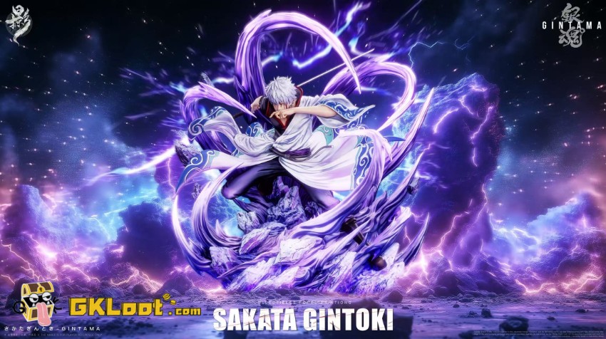 Lue Ying Studio Gin Tama Gintoki Sakata Statue w/LED - View 2 Lue Ying Studio Gin Tama Gintoki Sakata Statue w/LED - View 2