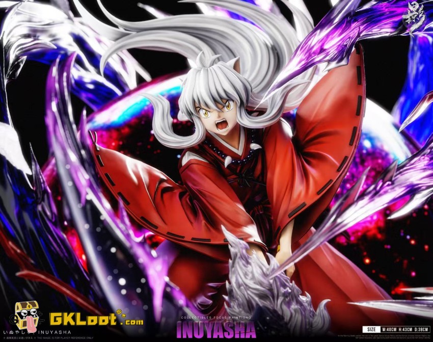 Lue Ying Studio Inuyasha Inuyasha Statue w/ LED - View 9 Lue Ying Studio Inuyasha Inuyasha Statue w/ LED - View 9