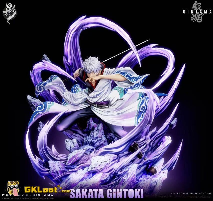 Lue Ying Studio Gin Tama Gintoki Sakata Statue w/LED - View 9 Lue Ying Studio Gin Tama Gintoki Sakata Statue w/LED - View 9