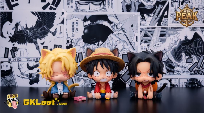 Peak Studio One Piece Monkey D. Luffy & Portgas D. Ace & Sabo Statue - View 1 Peak Studio One Piece Monkey D. Luffy & Portgas D. Ace & Sabo Statue - View 1