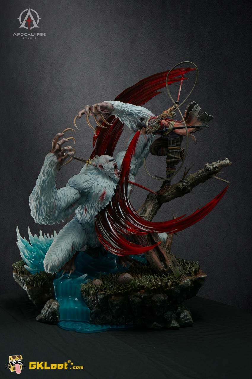 Apocalypse Studio Sekiro: Shadows Die Twice Sekiro & Guardian Ape Statue w/ LED - View 2 Apocalypse Studio Sekiro: Shadows Die Twice Sekiro & Guardian Ape Statue w/ LED - View 2