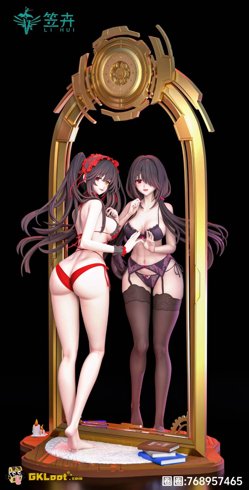 LiHui Studio 1/6 Date A Live Tokisaki Kurumi Statue - View 2 LiHui Studio 1/6 Date A Live Tokisaki Kurumi Statue - View 2