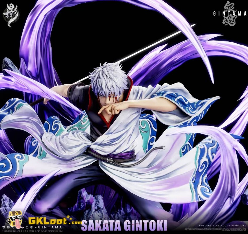 Lue Ying Studio Gin Tama Gintoki Sakata Statue w/LED - View 7 Lue Ying Studio Gin Tama Gintoki Sakata Statue w/LED - View 7