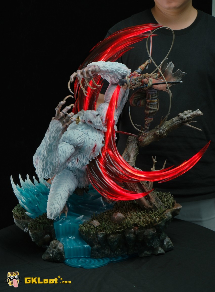 Apocalypse Studio Sekiro: Shadows Die Twice Sekiro & Guardian Ape Statue w/ LED - View 7 Apocalypse Studio Sekiro: Shadows Die Twice Sekiro & Guardian Ape Statue w/ LED - View 7
