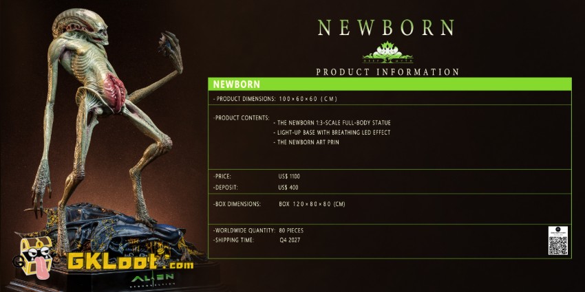 DEEPMYTH Studio 1/3 Alien Newborn Statue w/ LED - View 17 DEEPMYTH Studio 1/3 Alien Newborn Statue w/ LED - View 17