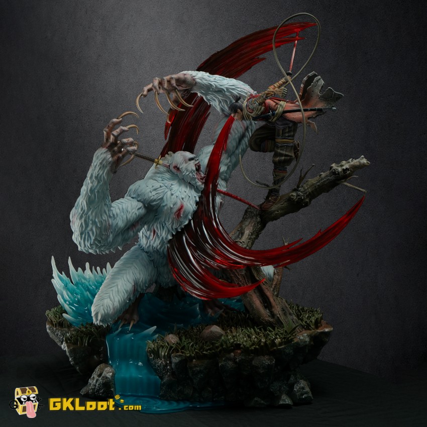 Apocalypse Studio Sekiro: Shadows Die Twice Sekiro & Guardian Ape Statue w/ LED - View 1 Apocalypse Studio Sekiro: Shadows Die Twice Sekiro & Guardian Ape Statue w/ LED - View 1