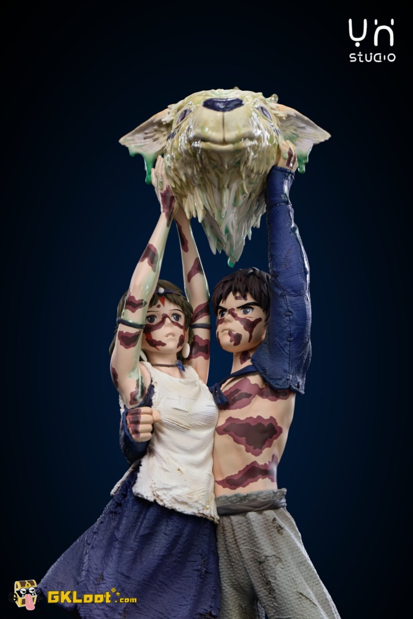 YH Studio Princess Mononoke San & Ashitaka Statue - View 5 YH Studio Princess Mononoke San & Ashitaka Statue - View 5
