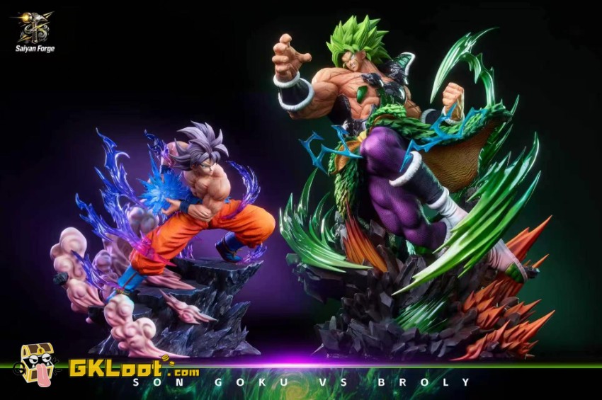 Saiyan Forge Studio 1/6 Dragon Ball Son Goku & Broly Statue - View 2 Saiyan Forge Studio 1/6 Dragon Ball Son Goku & Broly Statue - View 2