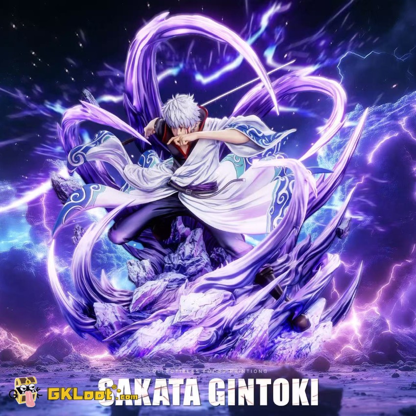 Lue Ying Studio Gin Tama Gintoki Sakata Statue w/LED - View 1 Lue Ying Studio Gin Tama Gintoki Sakata Statue w/LED - View 1