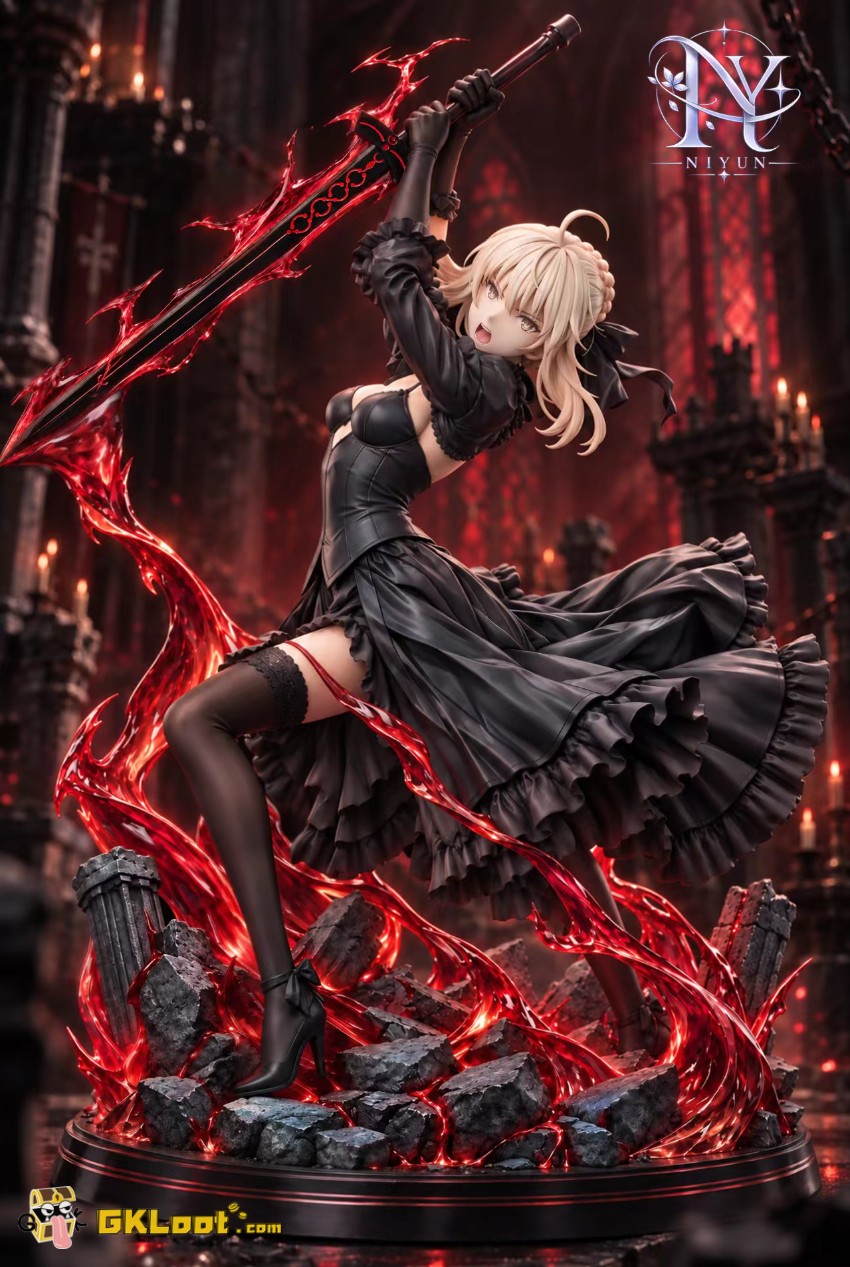 NIYUN Studio 1/6 Fate Saber Alter Statue w/ LED - View 2 NIYUN Studio 1/6 Fate Saber Alter Statue w/ LED - View 2