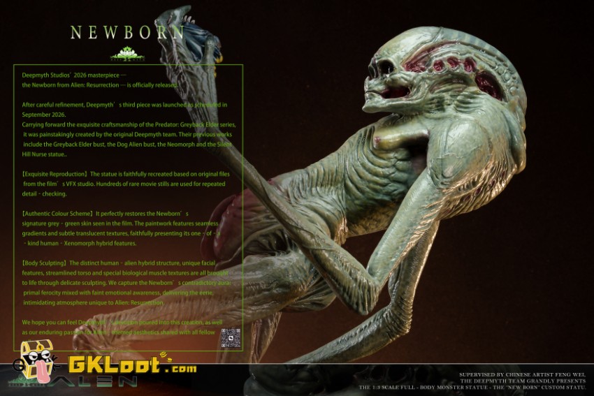 DEEPMYTH Studio 1/3 Alien Newborn Statue w/ LED - View 16 DEEPMYTH Studio 1/3 Alien Newborn Statue w/ LED - View 16