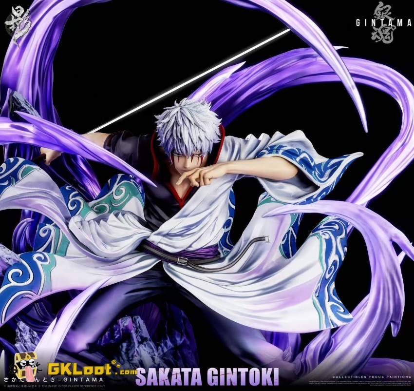 Lue Ying Studio Gin Tama Gintoki Sakata Statue w/LED - View 6 Lue Ying Studio Gin Tama Gintoki Sakata Statue w/LED - View 6