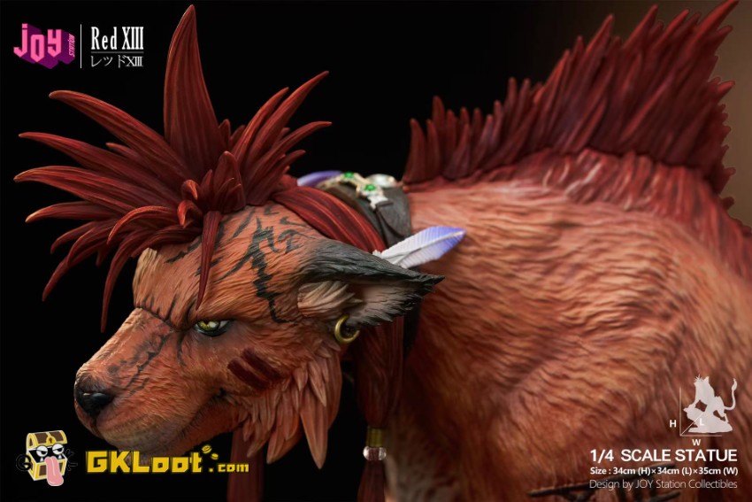 Joy Station Studio 1/4 Final Fantasy VII Red XIII Statue w/ LED - View 7 Joy Station Studio 1/4 Final Fantasy VII Red XIII Statue w/ LED - View 7